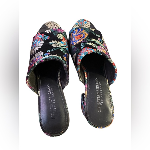 Christian Siriano Multicolor Floral Mules - Picture 2 of 3
